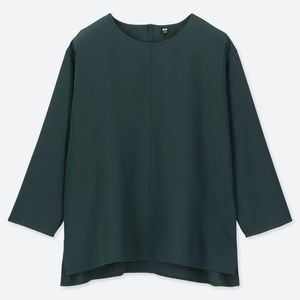 Uniqlo Dark Green Forest Blouse